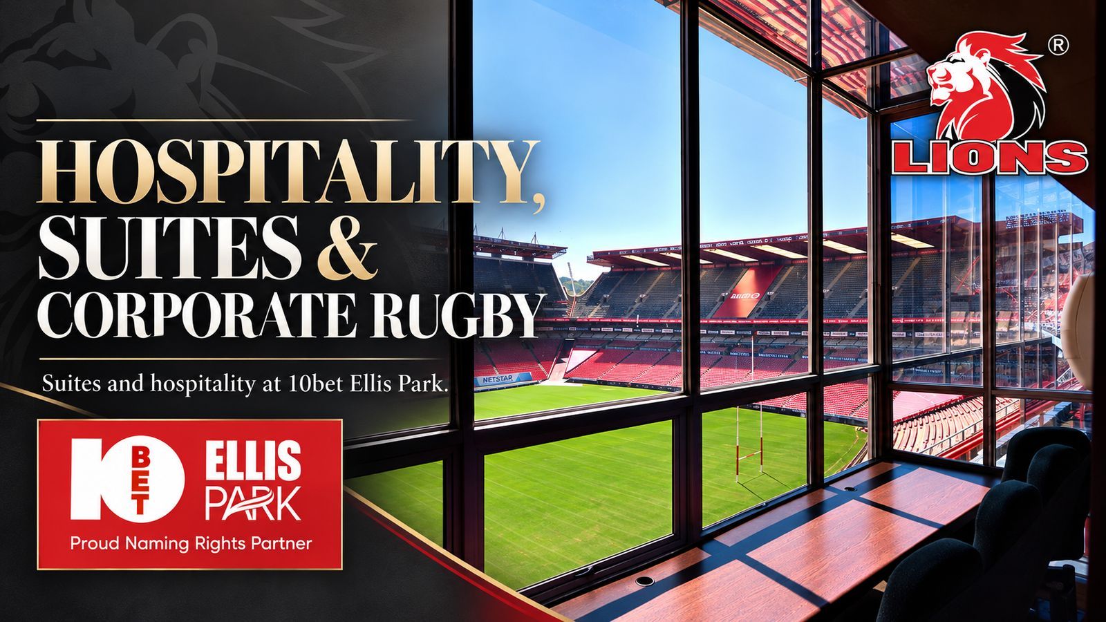 Suites and hospitality at 10bet Ellis Park.